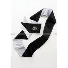 Повязка на глаза Satin Deluxe Blindfold чернобелая